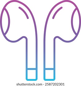 Earbuds vector icon. Can be used for printing, mobile and web applications.