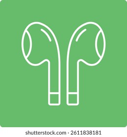 Earbuds vector icon. Can be used for printing, mobile and web applications.