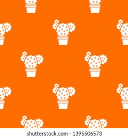 Eared cactus pattern vector orange for any web design best