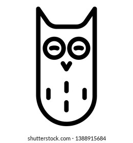 Eared owl icon. Outline eared owl vector icon for web design isolated on white background