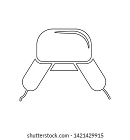 Earflap winter hat outline icon. Element of Winter for mobile concept and web apps icon. Outline, thin line icon for website design and development, app development