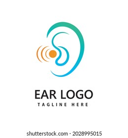Ear,hearing logo icon vector design