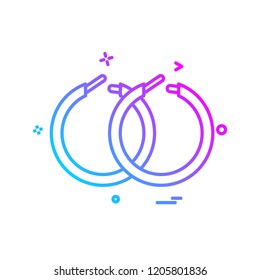 Earings icon design vector