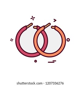 Earings icon design vector
