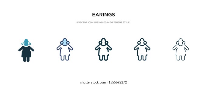 earings icon in different style vector illustration. two colored and black earings vector icons designed in filled, outline, line and stroke style can be used for web, mobile, ui