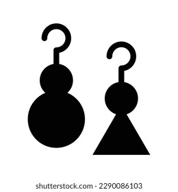 earings solid icon illustration vector graphic