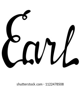 Earl name lettering