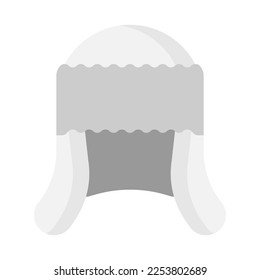 Earlaps winter icon in flat style vector, winter hat, winter clothes
