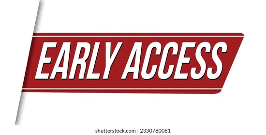 Early access banner design on white background, vector illustration