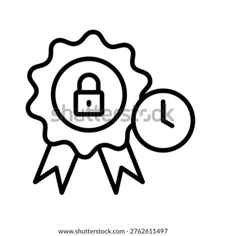 Early Access Outline Icon Vector Illustration