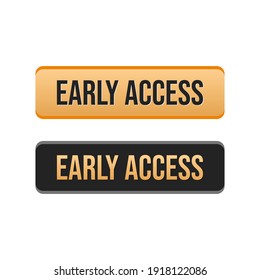 Early Access Premium Web Buttons Label Design Vector