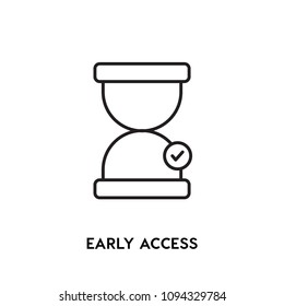 Early Access Vector Icon, Beta Version Symbol. Modern, Simple Fl