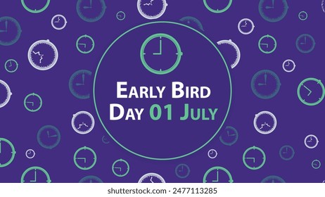 Día del pájaro temprano Vector Anuncio de Web ilustración de diseño