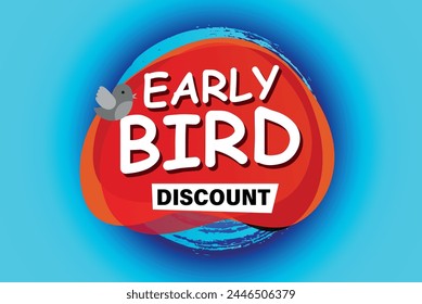 early bird discount poster banner graphic design icon logo sign symbol social media website coupon

