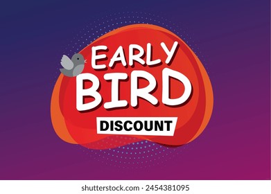 early bird discount poster banner graphic design icon logo sign symbol social media website coupon

