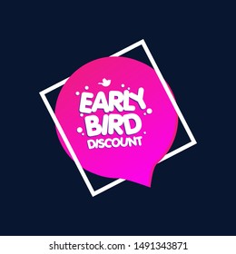 Early bird discount vector special offer sale icon set. vector illustration
