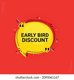 Early Bird Get Deal Sign Banner Vector Graphic