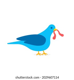 Early bird gets the worm icon. Clipart image isolated on white background.