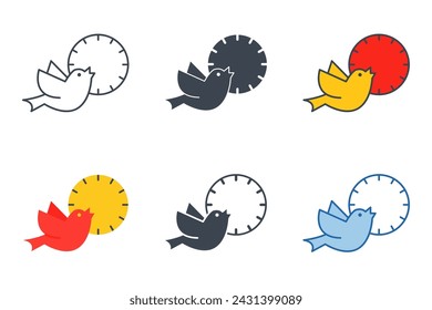 Early Bird icon collection with different styles. Early bird discount symbol vector illustration isolated on white background