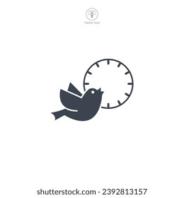 Early Bird Icon symbol vector illustration isolated on white background