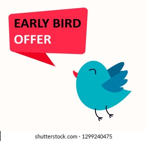Early Bird OFFER sale event banner or poster