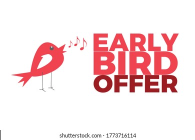 Early Bird Offer Vector Design