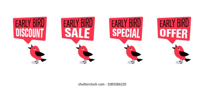 Early Bird Special, Discount, Sale Or Offer Banner Or Poster