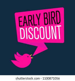 Early Bird Special discount sale event banner or poster, vector illustration