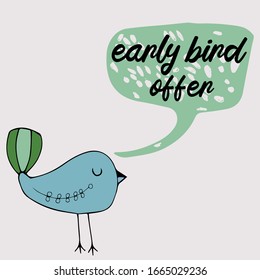 Early Bird Special discount sale event banner or poster