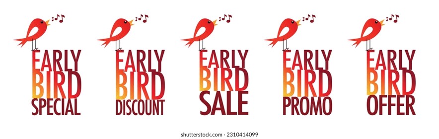 Early bird special, discount, sale, promo and offer