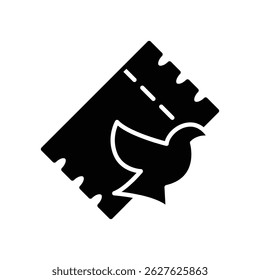 early bird ticket solid icon vector design good for web or mobile app