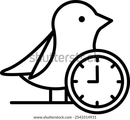 Early Bird Vector Illustration Detailed Icon