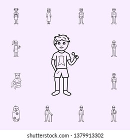 early boyhood icon. Generation icons universal set for web and mobile