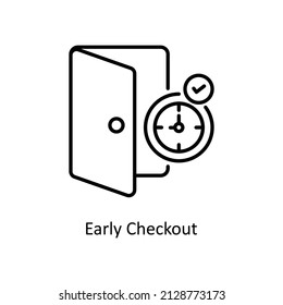 Early Checkout-Vektorgrafik-Symbol für Web einzeln auf weißem Hintergrund EPS10-Datei