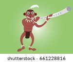 early communications 3
a tribesman blowing a horn to send a message,