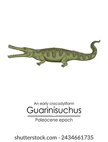 Un cocodrilo Guarinisuchus temprano de la época del Paleoceno. 