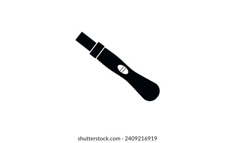 Früherer Nachweis Schwangerschaftstest, schwarze isolierte Silhouette