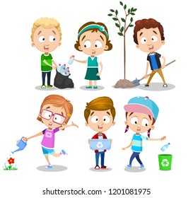 Vector Set Characters On Environmental Issues Stock Vector (Royalty ...