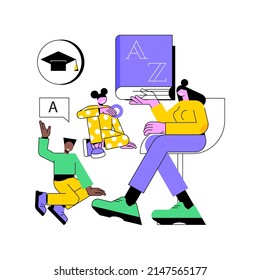 Early education abstract concept vector illustration. Pre-school children, learning, social and emotional development, day care, toddler creative skill, nursery school, abstract metaphor.