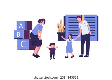 early education vector flat style illustration design