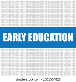 early education word, vector background