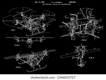 Early Helicopter Drone 1962 patent