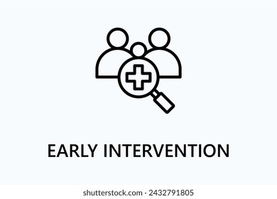 Early Intervention icon or logo sign symbol vector illustration