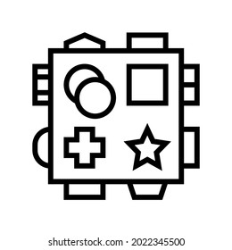 Early Learning Toys Line Icon Vector. Early Learning Toys Sign. Isolated Contour Symbol Black Illustration