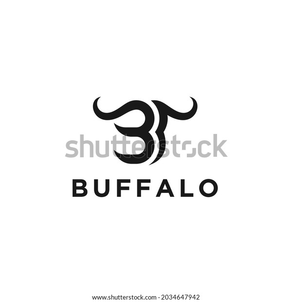 Early Letter B B Buffalo Horn Stock Vector (Royalty Free) 2034647942