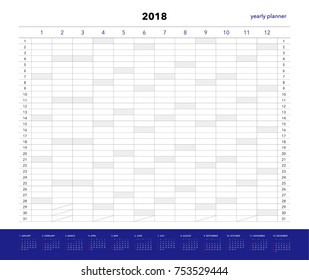 early planner 2018 calendar for companies and private use