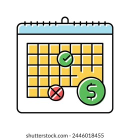 early repayment color icon vector. early repayment sign. isolated symbol illustration