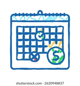 early repayment doodle icon sketch vector. early repayment sign. isolated symbol illustration