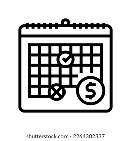 early repayment line icon vector. early repayment sign. isolated contour symbol black illustration