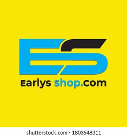 Early shop Company logo ES, ES logo for Company.